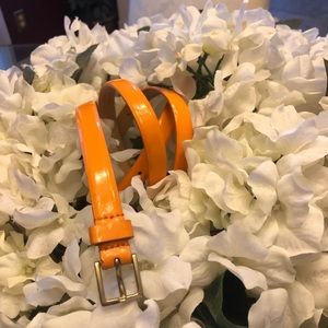 Jcrew orange pattern leather M